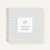 Bébé Empreinte Gris Gris Gris | Livre bébé simple (Devant)