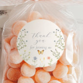 Bébé en Baby shower en fleurs Stickers Merci