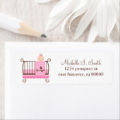 Bébé en berceau Retourner l'adresse Étiquettes (En situation)