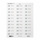 Bébé en berceau Retourner l'adresse Étiquettes (Feuille entière)