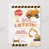 Bébé en construction Baby shower Invitation (Devant)