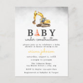 Bébé en construction Boy Baby shower Invitation (Devant)