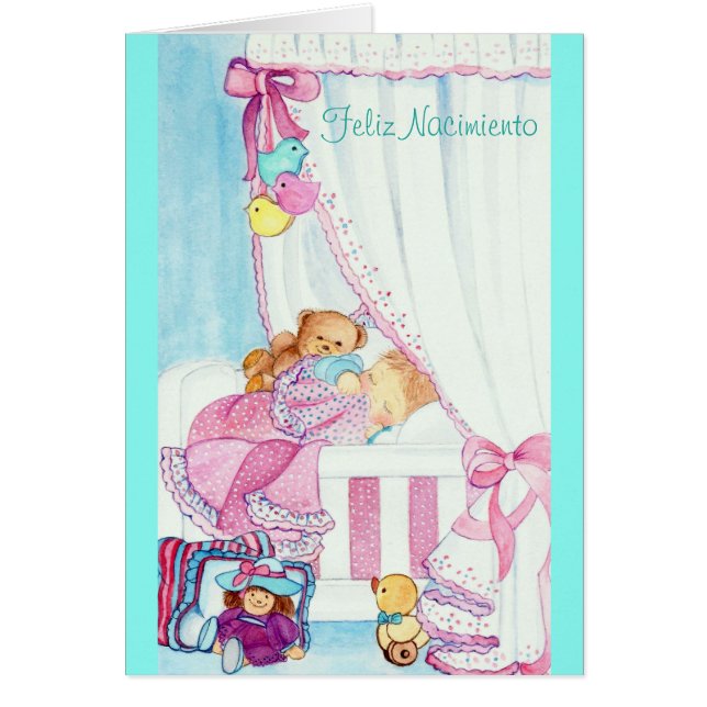 BEBÉ EN CUNA - "Feliz Nacimiento" (Devant)