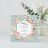 Bébé En Fleur Baby shower Bohème Invitation (Debout devant)