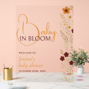 Bébé en Fleur Baby shower d'automne Bienvenue