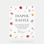 Bébé en fleur Baby shower de couches Jeu de raffle (Recto)