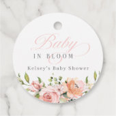 Bébé en fleur Baby shower Favoriser les étiquettes (Dos)