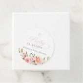 Bébé en fleur Baby shower Favoriser les étiquettes (En situation)