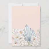 bébé en fleur baby shower fleuri bohème invitation (Dos)