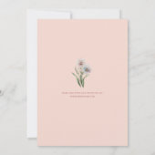 Bébé en fleur Baby shower floral Invitation (Dos)