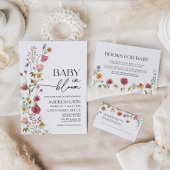 Bébé en fleur Baby shower floral Invitation