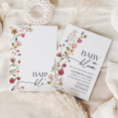 Bébé en fleur Baby shower floral Invitation