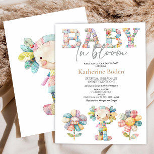 Bébé en fleur Baby shower floral Invitation