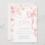 Bébé en fleur Baby shower Invitation (Devant)