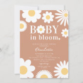 Bébé en fleur Baby shower Invitation (Devant)