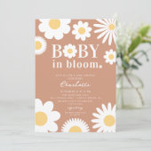Bébé en fleur Baby shower Invitation (Debout devant)