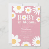 Bébé en fleur Baby shower Invitation (Devant)