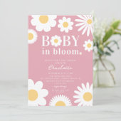 Bébé en fleur Baby shower Invitation (Debout devant)
