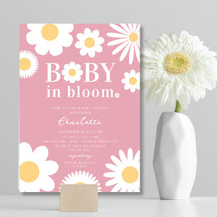 Bébé en fleur Baby shower Invitation