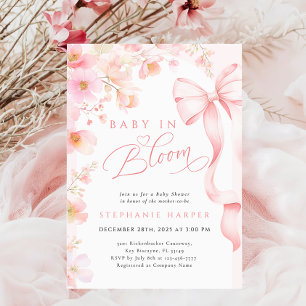 Bébé en fleur Baby shower Invitation