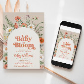 Bébé en fleur Baby shower Invitation | Bébé sauvag