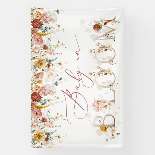 Bébé en fleur Bannière fond (Verticale)