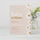 Bébé en fleur blanche Baby shower Invitation (Debout devant)
