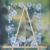 Bébé En Fleur Bleu Baby shower Floral Bienvenue (Neutre)