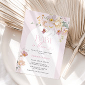 Bébé en Fleur Blush Baby shower Floral Invitation
