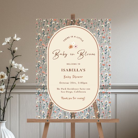 Bébé en Fleur Boho Chic Floral Jardin Fête Douche
