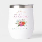 Bébé en fleur brillant Faire-part de grossesse flo (Gauche)