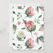 bébé en fleur coeur floral Baby shower Invitation (Dos)