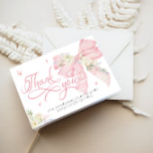 Bébé En Fleur Cute Rose Bow Baby shower Merci