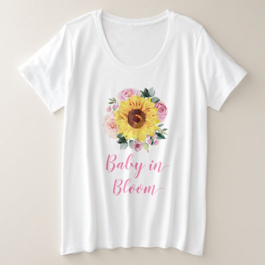Bébé en Fleur de tournesol rose Floral (Design devant)