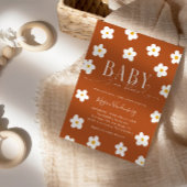 Bébé En Fleur Douche Blancs Daisies Invitation