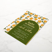 Bébé En Fleur Douche Invitation Foil Invitation (Rotation)