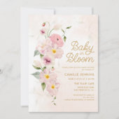 Bébé en fleur été Baby shower floral Invitation (Devant)