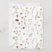 Bébé en fleur fleur sauvage baby shower invitation (Dos)