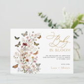 Bébé en fleur Fleur sauvage Faire-part de grossess (Debout devant)