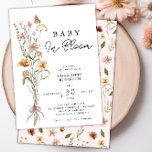 Bébé En Fleur Floral Spring Baby shower Invitation<br><div class="desc">Vous recherchez un beau thème de baby shower pour une maman à la maison ? Découvrez ce bébé en fleurs Baby shower de printemps floral Invitation. Il dispose d'un beau bouquet de fleurs sauvages aquarelles sur un arrière - plan blanc. Sur le dos, on découvre un joli motif floral avec...</div>