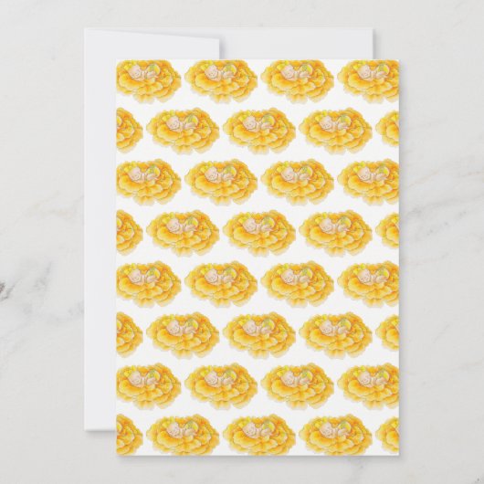 Bébé en fleur marigold invitation à la douche bébé (Dos)