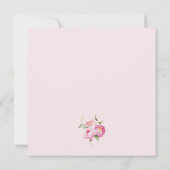 Bébé En Fleur Pink Bow Baby shower Invitation (Dos)