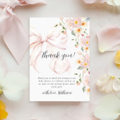 Bébé En Fleur Soft Rose Bow Baby shower Invitation
