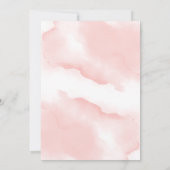 Bébé En Fleur Verdure Baby shower rose Invitation (Dos)