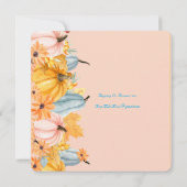 bébé en fleurs baby shower citrouille invitation (Dos)