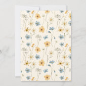 Bébé En fleurs baby shower fleuri carte de remerci (Dos)