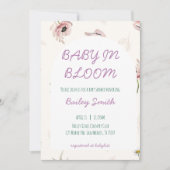 Bébé en fleurs invitation à la douche (Devant)