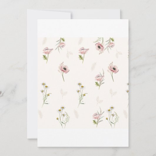 Bébé en fleurs invitation à la douche (Dos)