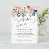 Bébé en fleurs | Invitation à une baby shower virt (Debout devant)