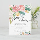 Bébé en fleurs | Invitation au Baby shower floral (Debout devant)